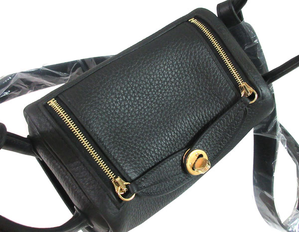 ≪新品≫エルメス リンディ ミニ Mini 黒 ブラック ゴールド金具 W刻印