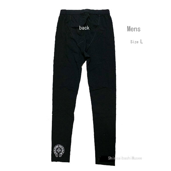 正規品 新品 CHROMEHEARTS クロムハーツ レギンス メンズ 黒 Ｌサイズ BLACK ブラック ロゴ ホースシュー 箱