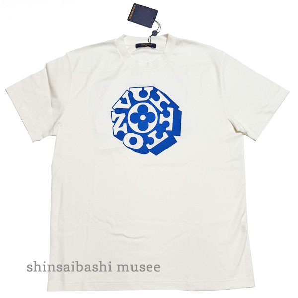 ≪ 新品 ≫ルイヴィトン メンズ プリントシグネチャー Tシャツ ミルキーホワイト 白 Lサイズ 2025年秋冬 最新作 1AIMLB