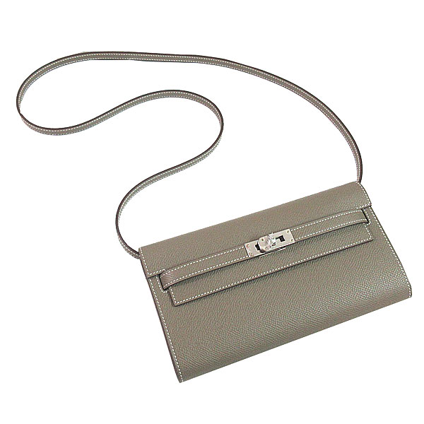 ≪ 新品 ≫ エルメス ケリー ロング トゥーゴー エトゥープ シルバー