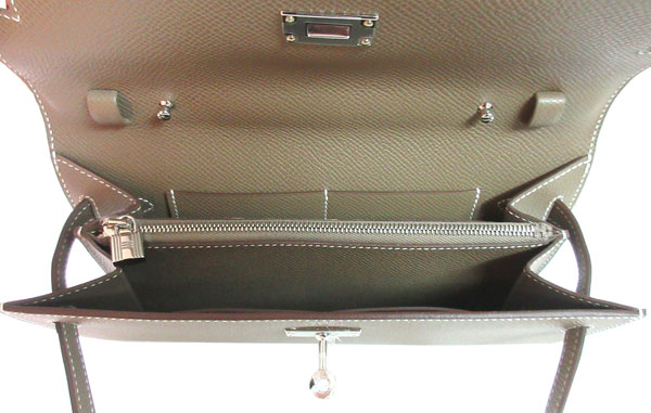 ≪ 新品 ≫ エルメス ケリー ロング トゥーゴー エトゥープ シルバー