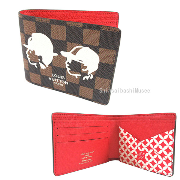 ≪ 新品 ≫ ルイヴィトン 限定 2025年コレクション ニゴ ポルトフォイユ ミュルティプル N40777 ファレル ダミエ 財布 箱 リボン ラッピング ≪Brand new≫ LOUIS VUITTON limited 2025 Collection Nigo Portefeuille Multiple N40777 Pharrell Damier Wallet