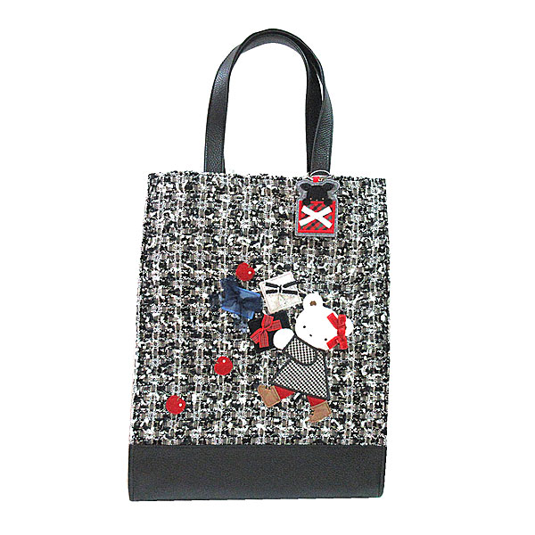 【新品】ファミリア 顧客限定 VIP会員 ツイード トート バッグ BL ブラック ファミリアチェック