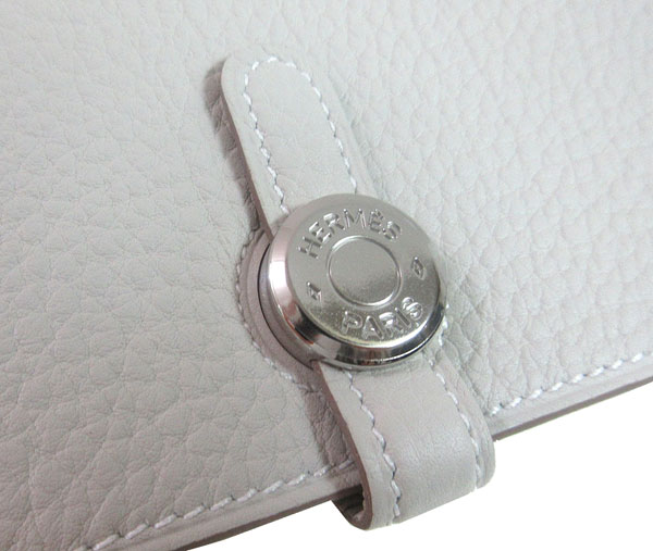 ≪新品≫エルメスドゴンGMトゴピンクシルバー金具箱リボン付ラッピングWalletDogonGMPINK