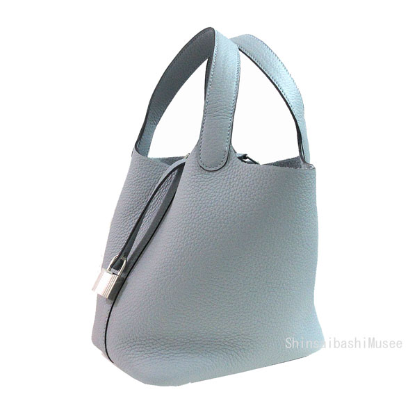 ≪ 新品 ≫ エルメス ピコタン ロック 18 PM グリパンタン シルバー金具 トリヨンクレマンス K刻印 ≪Brand new≫ Hermes Hermes Picotin Lock 18 PM Gris Pantin Silver Hardware Taurillon Clemence Leather K Stamp