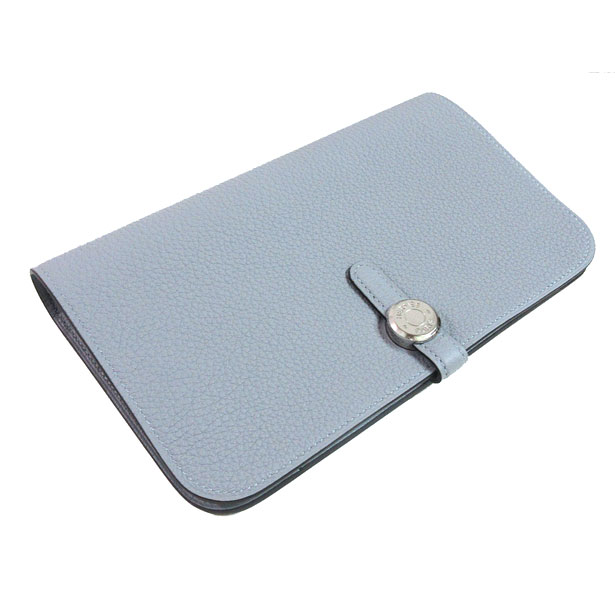 ≪新品≫エルメスドゴンGMトゴピンクシルバー金具箱リボン付ラッピングWalletDogonGMPINK