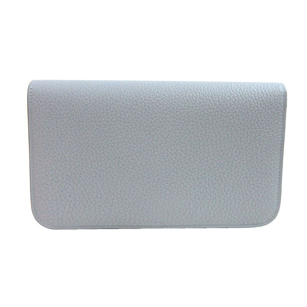 ≪新品≫エルメスドゴンGMトゴピンクシルバー金具箱リボン付ラッピングWalletDogonGMPINK