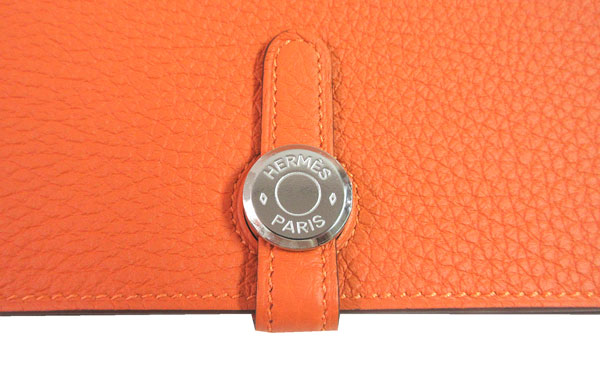 ≪新品≫エルメスドゴンGMトゴピンクシルバー金具箱リボン付ラッピングWalletDogonGMPINK