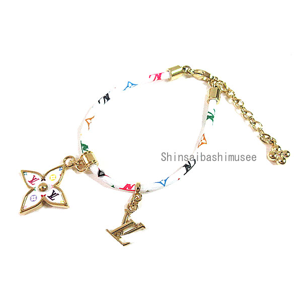 ≪新品≫ルイヴィトン 村上隆 コラボ LV×TM ブレスレット チャーム マルチカラー M4698Z 箱 リボン ラッピング ≪Brand new≫ LOUIS VUITTON Takashi Murakami Collaboration LV×TM Bracelet Charm Multicolor Box Ribbon Gift