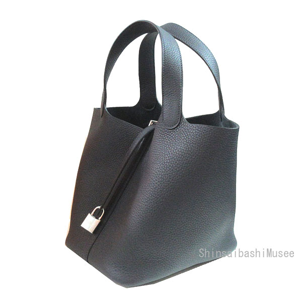 [送料無料]現金特価!!エルメスピコタンMM”カデナロック”ラッキー黒ブラックトリヨンクレマンス