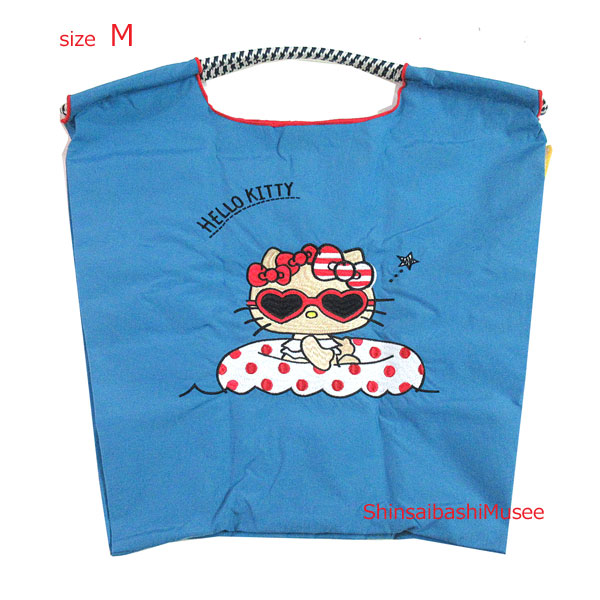 ≪ 新品 ≫ボールアンドチェーン ハローキティ 日焼け 限定 トートバッグ サイズ M ターコイズ ブルー エコ