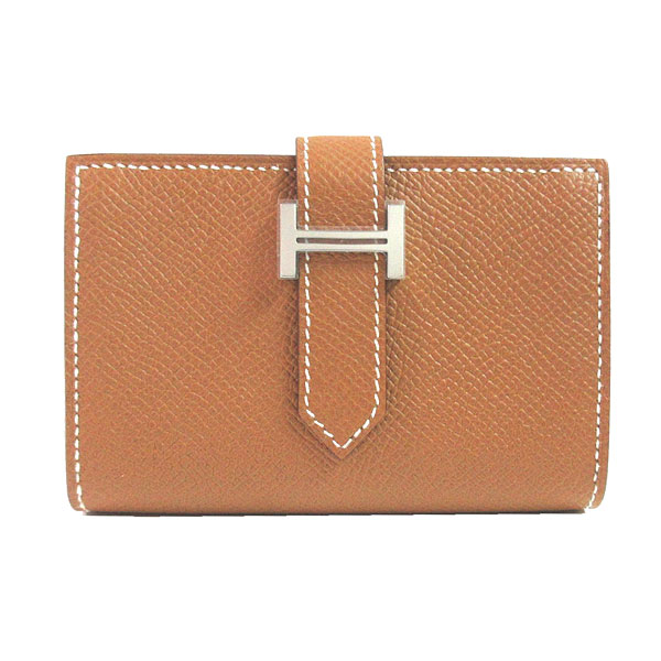 ≪ 新品 ≫ エルメス ベアン ミニ ゴールド シルバー金具 箱付き ラッピング ベアンミニ ミニ財布 カードケース コインケース Wallet Bearn Mini Gold Epson Silver Backle　Bland New