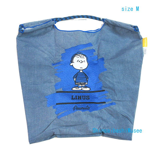 ≪Brand new≫Ball＆Chain PEANUTS Friends LINUS Tote Bag Medium Yellow Label Limited Edition Eco Denim ≪ 新品 ≫ボールアンドチェーン ピーナッツフレンズ ライナス トートバッグ M イエローレーベル 限定 エコ デニム