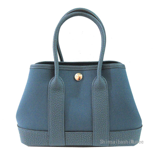 ≪新品≫エルメス ネオガーデン 23 トワルオフィシェ ネゴンダ ブルートンペット シルバー金具 トートバッグ G刻印 ≪BrandNew≫　Hermes Neo Garden 23 Tote Bag Toile Officier Negonda Bleu Tempete Silver G Stamp