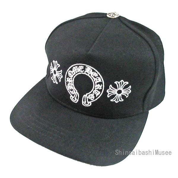 《新品》CHROMEHEARTS クロムハーツ ベースボール キャップ ホースシュー クロス ロゴ ブラック 黒 ショッパー 帽子 正規品≪Brand new≫Chrome Hearts Chrome Hearts Horseshoe Cross Logo Black Shopper hat black Authentic