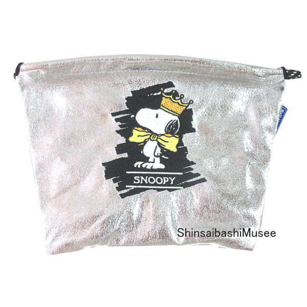 ≪ 新品 ≫ボールアンドチェーン スヌーピー クラウン ポーチ シルバー ピーナッツ ≪Brand new≫Ball & Chain Snoopy Crown Pouch Silver Peanuts