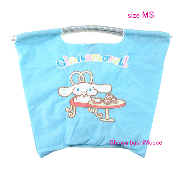 ≪ 新品 ≫ボールアンドチェーン CAFE 限定 シナモロール カフェ ショッピングバッグ MS アクアブルー エコ シナモン≪Brand new≫Ball & Chain CAFE Limited Edition Cinnamoroll Cafe Shopping Bag Aqua Blue Eco Bag