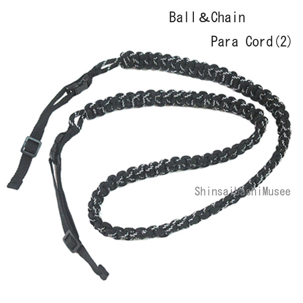 ≪ 新品 ≫ボールアンドチェーン パラコードストラップ 2 ブラック 黒 ホワイト 白 ショルダー≪Brand new≫ Ball & Chain Paracord Shoulder Strap Black White
