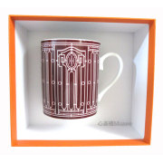 ≪ 新品 ≫ HERMES エルメス マグカップ Hデコ シリーズ 300ml レッド ルージュ/ホワイト 赤/白 HERMES　Hdeco Mag red /　white レア 箱 リボン ラッピング 食器 プレゼント