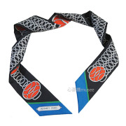 ≪新品≫ エルメス ツイリー リフト プロフィール lift profile ノワール / コバルト /  バーミリオン Noir / Cobalt / Vermilion 黒 ブラック ミニスカーフ 箱 リボン ラッピング HERMES TWILLY