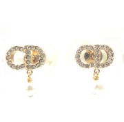 DIORクリスチャンディオールコスチュームジュエリーDIORTRIBALESピアスラインストーン