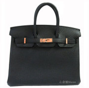 ≪新品≫ HERMES エルメス バーキン 25 トゴ ノワール 黒 ブラック ローズゴールド金具 Z刻印 Birkin 25 Noir RoseGold Togo