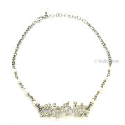 ≪新品≫ CHANEL シャネル CCマーク チョーカー ネックレス　ABA533 B10535 NN148 CHANELロゴ パール シルバー チェーン ラインストーン ココ 箱 リボン ラッピング