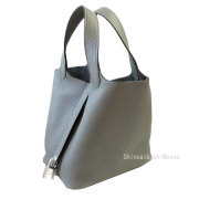 ≪ 新品 ≫ エルメス ピコタン ロック 18 PM グリメイヤー シルバー金具 トリヨンクレマンス U刻印 グレー PICOTIN LOCK 18 Grismeyer Taurillon Clemence Silver Gray Hermes