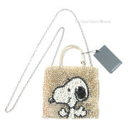 ≪ 新品 ≫アンテプリマ ANTEPRIMA×PEANUTS コラボ「スヌーピー コレクション 」スクエア スモール シルバーゴールド OROGENTO チェーン ショルダー ハンド ワイヤーバッグ ≪ Brand new ≫ ANTEPRIMA "Snoopy Collection" Square Small Silver Gold Shoulder Hand Wire Bag