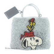 ≪ 新品 ≫アンテプリマ「 スヌーピー 阪急うめだ本店 限定 」SNOOPY スクエア ミディアム シルバー ARGENTO トートバッグ ハンド ≪ Brand new ≫ ANTEPRIMA "SNOOPY Hankyu Umeda Limited" Square Medium Silver ARGENTO Tote Bag Hand 