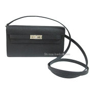 ≪ 新品 ≫ エルメス ケリー ロング トゥーゴー ブラック 黒 シルバー金具 エプソン G刻印 ストラップ ショルダーバッグ 2WAY ポシェット 長財布 ≪BrandNew≫ Hermes Kelly Long To-Go Black Silver Hardware Epson G Strap Shoulder Bag 2WAY 