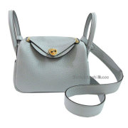 ≪新品≫エルメス リンディ ミニ Mini ブルーグラシエ ゴールド金具 W刻印 トリヨンクレマンス ショルダーバッグ≪Brand New≫ Hermes Lindy Mini Blue Glacier Gold Hardware W Stamp Taurillon Clemence Shoulder Bag