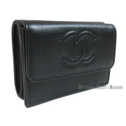 ≪新品≫シャネル スモール フラップ ウォレット 財布 ブラック 黒 CCマーク ステッチ AP4655 B20633 94305 箱 リボン ラッピング ≪Brand New≫ CHANEL Small flap wallet black CC mark stitch box ribbon gift wrapping