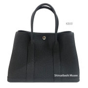 ≪ 新品 ≫ HERMES エルメス ガーデンパーティー 30 TPM ネゴンダ オールレザー 型押し 黒 ブラック K刻印