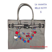 ≪Brand new≫ LA COUSETTE HELLO KITTY CHARM / New Classical Eco Bag S GLAY ≪ 新品 ≫ LA COUSETTE ラクゼット ハローキティ チャーム デザイン ニュークラシックエコバッグ S グレー トートバッグ