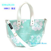 ≪ 新品 ≫DEAN＆DELUCA ディーンアンドデルーカ ハワイ限定 DDH ハイビスカス 3WAY クリア トート バッグ グリーンミント≪Brand new≫DEAN & DELUCA DDH Hibiscus Hawaii Limited Edition 3Way Clear Tote Bag GreenMint