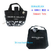 ≪ 新品 ≫DEAN＆DELUCA ディーンアンドデルーカ ハワイ限定 DDH ハイビスカス コンパクト トート エコバッグ ブラック 黒 ≪Brand new≫DEAN & DELUCA Hawaii Exclusive DDH Hibiscus Compact Tote Eco Bag Black