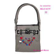 ≪ 新品 ≫LA COUSETTE ラクゼット ハローキティ デザイン バッグ SS　チャーム グレー トートバッグ エコ≪Brand new≫Hello Kitty Design Bag SS Charm Gray Tote Bag Eco LA COUSETTE