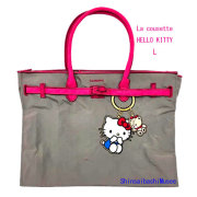 ≪Brand new≫ LA COUSETTE HELLO KITTY KEY RING / New Classical Eco Bag L GLAY ≪ 新品 ≫ LA COUSETTE ラクゼット ハローキティ キーリング デザイン ニュークラシックエコバッグ L グレー トートバッグ