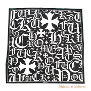 《新品》CHROME HEARTS クロムハーツ スカーフ CHプラス オールドイングリッシュロゴ ブラック 黒 正規品≪Brand new≫Chrome Hearts Chrome Hearts Scarf CH Plus Old English Logo Black Authentic