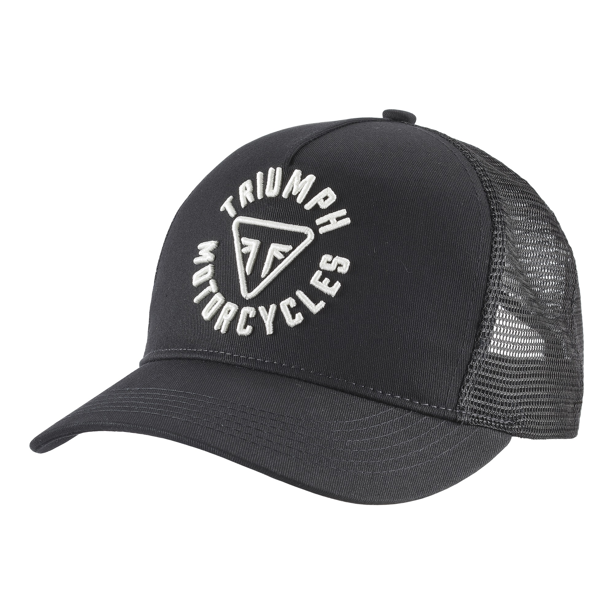 トライアンフメッシュキャップ：TAYLOR EMBROIDERED TRUCKER CAP - BLACK