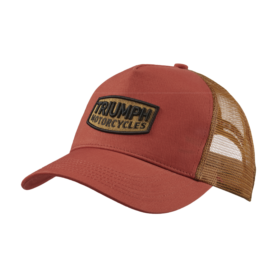 トライアンフメッシュキャップ：DUDE TRUCKER CAP RUST/GOLD