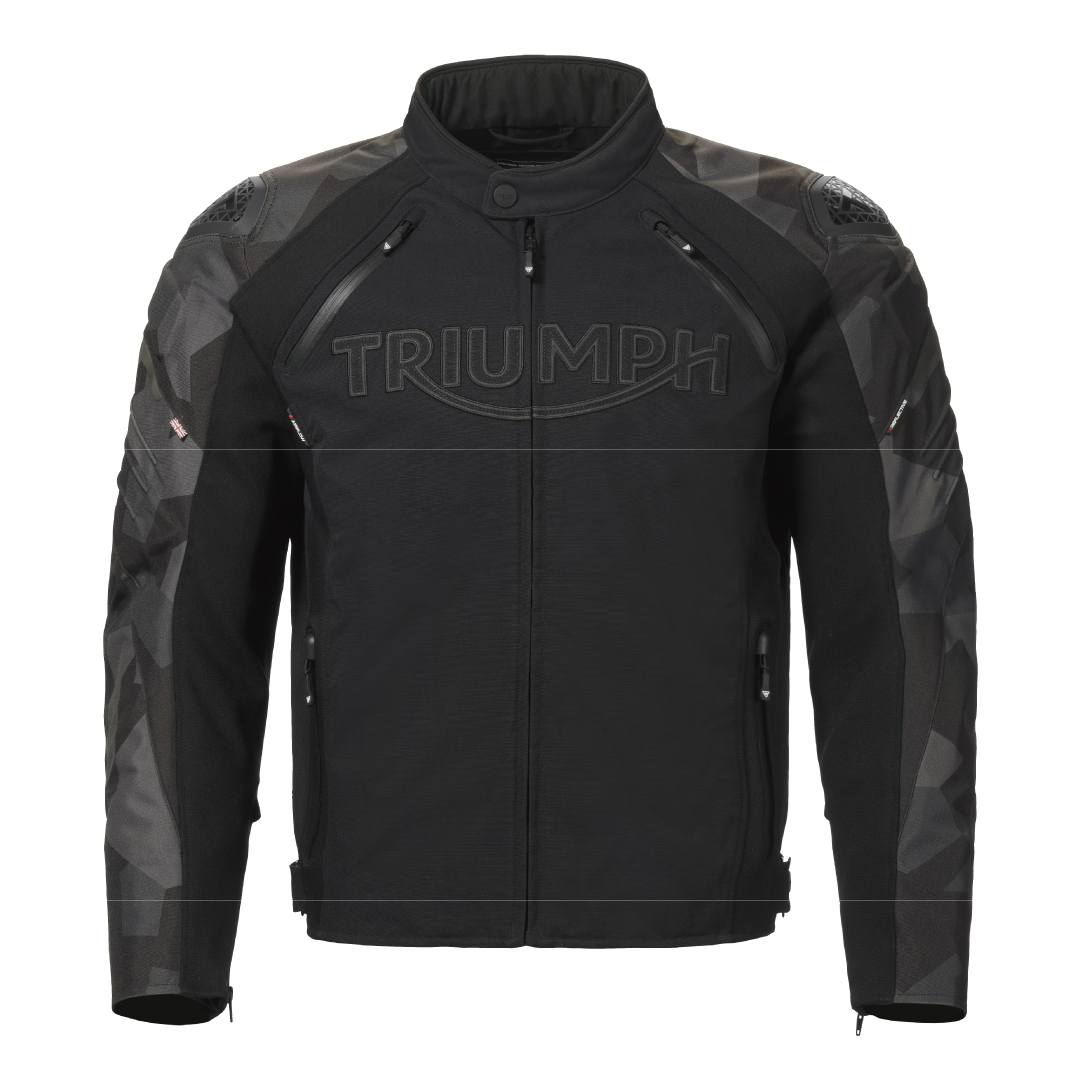 トライアンフレザージャケット：TRIPLE SPORT TRITECH JACKET  BLACK/CAMO