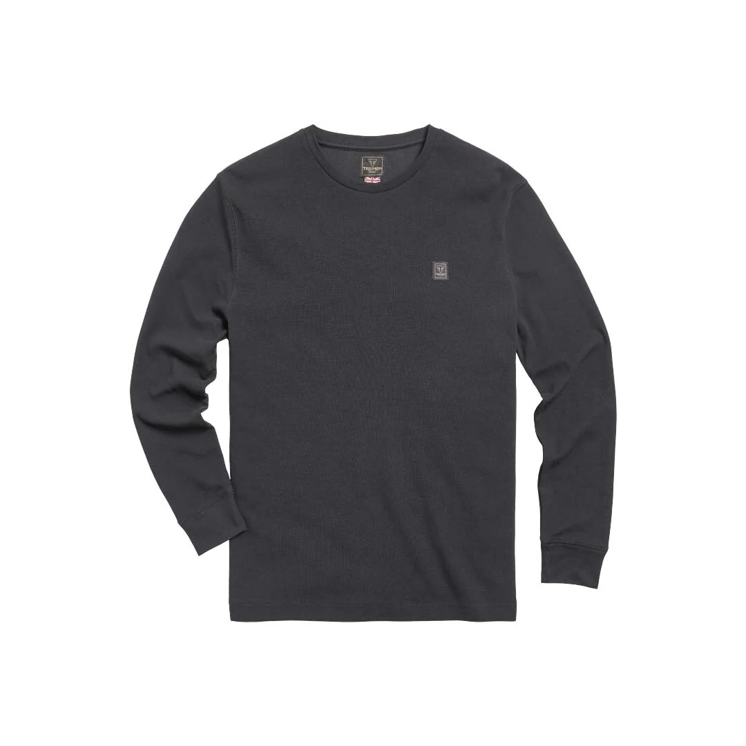 トライアンフ長袖Ｔシャツ：DEAN L/S WAFFLE JET BLACK