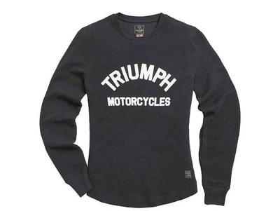 トライアンフレディースウェア：SWAIN LONG SLEEVED WAFFLE JET BLACK