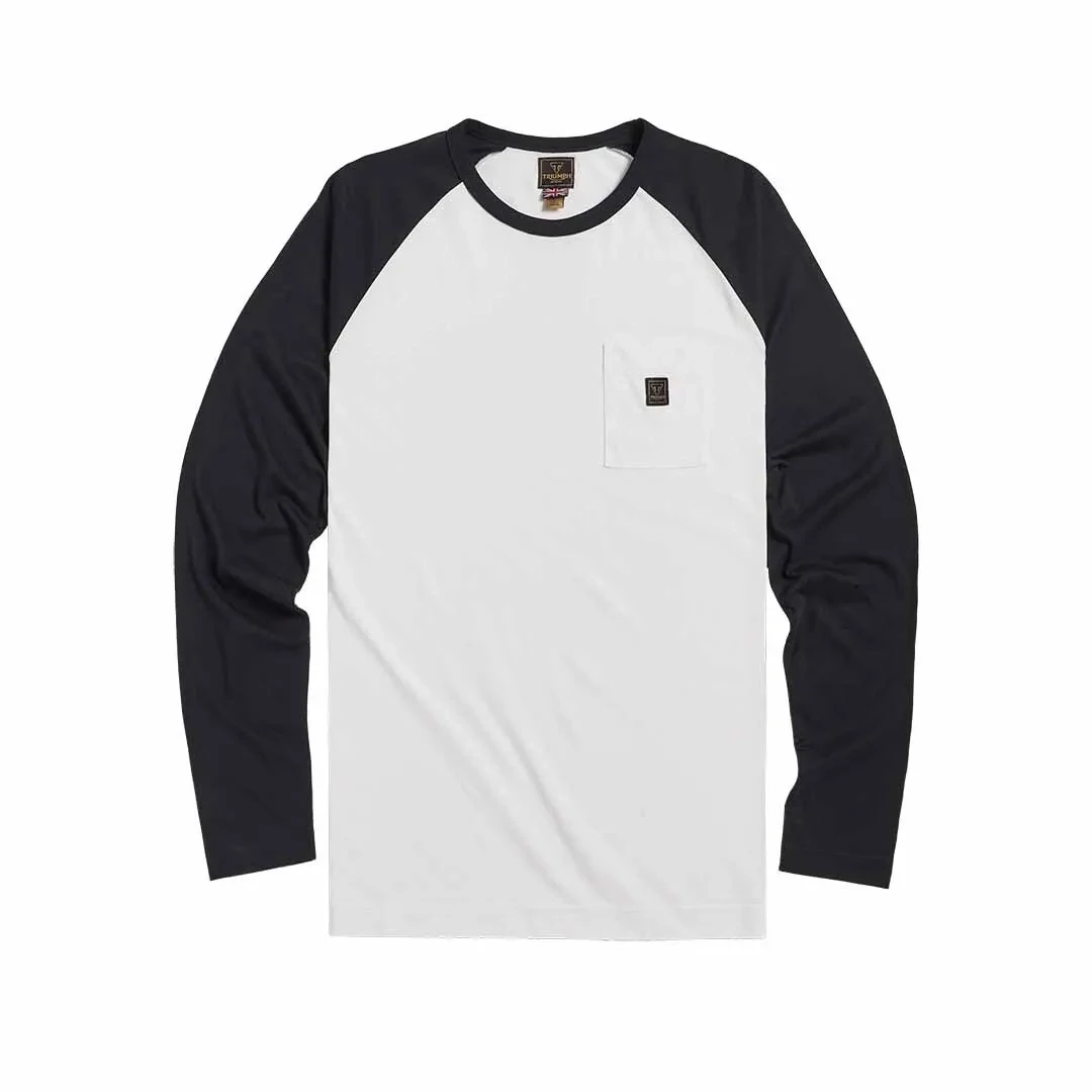 トライアンフ長袖Ｔシャツ：BLACKWELL T-SHIRT WHITE / JET BLACK