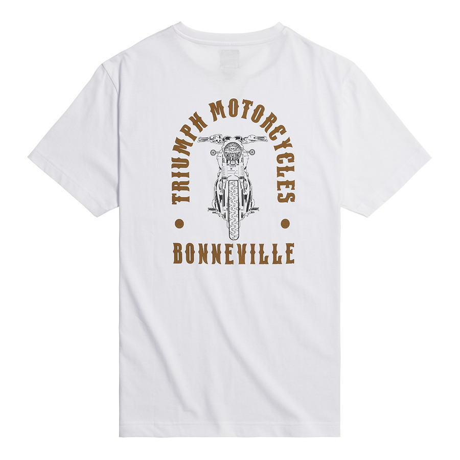 トライアンフＴシャツ：BONNEVILLE T120 T-SHIRT - WHITE