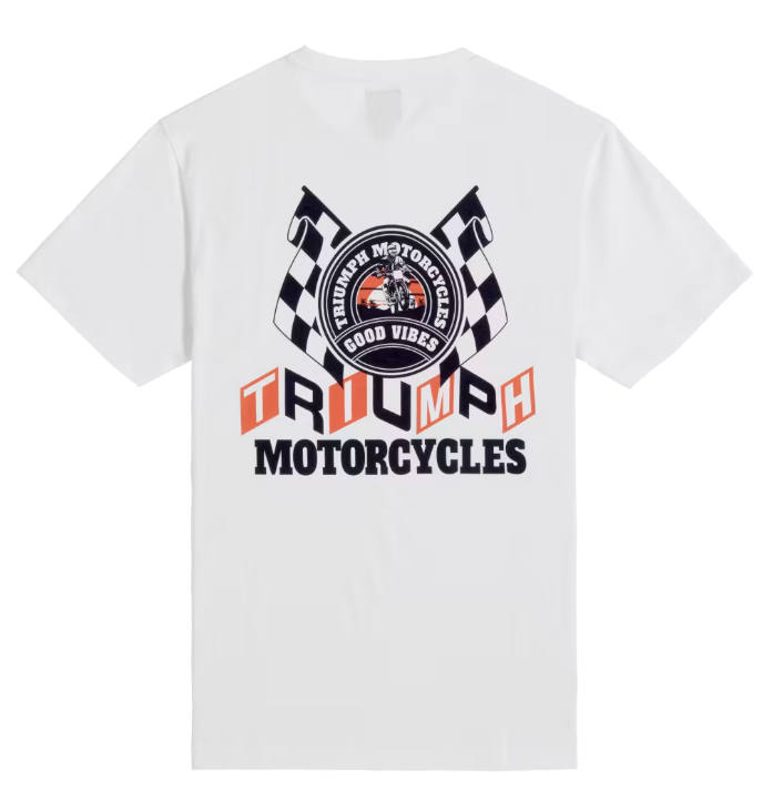 トライアンフＴシャツ：GOOD VIBES T-SHIRT  WHITE