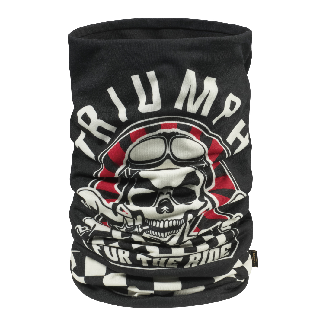 トライアンフネックチューブ：HELLO MOTO NECK TUBE  BLACK/BONE/RED