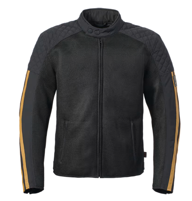トライアンフメッシュジャケット：BRADDAN RETRO MESH JACKET  BLACK / GOLD